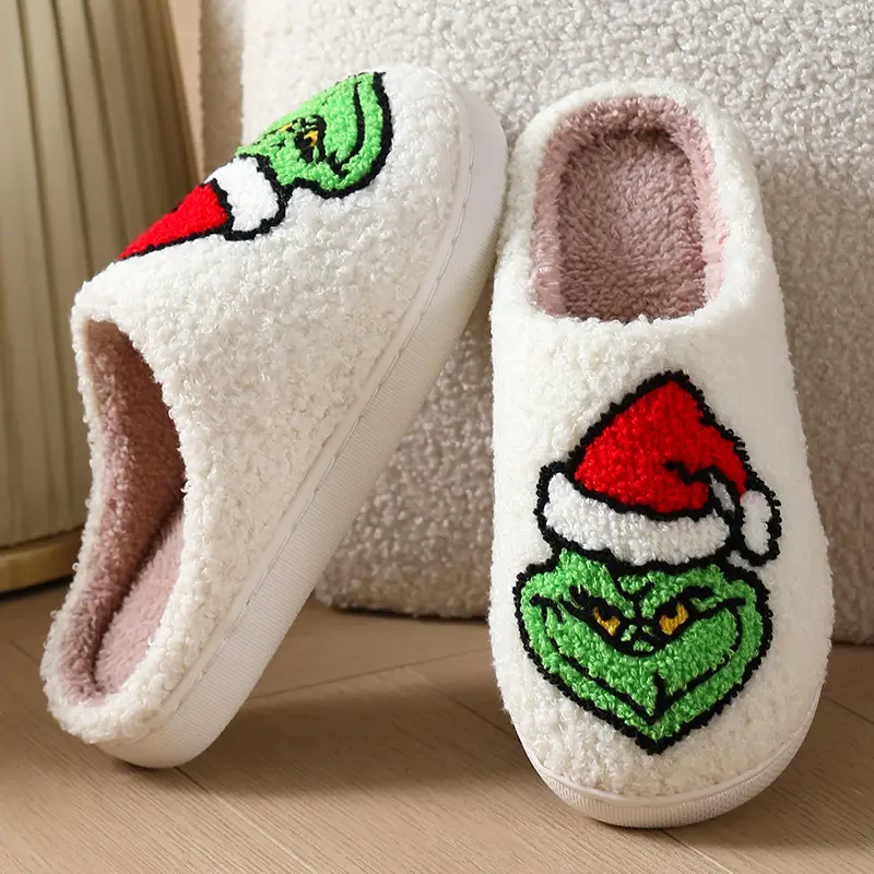 New comfortable home cute cartoon Greenwich Winter cotton slippers men and women couple warm cotton slippers