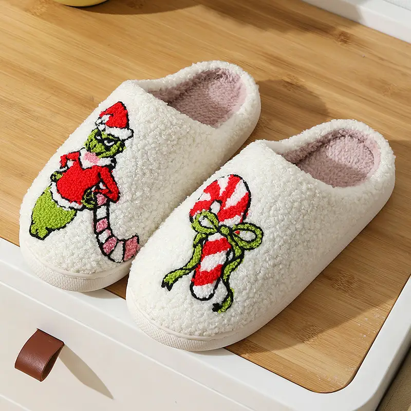 New comfortable home cute cartoon Greenwich Winter cotton slippers men and women couple warm cotton slippers