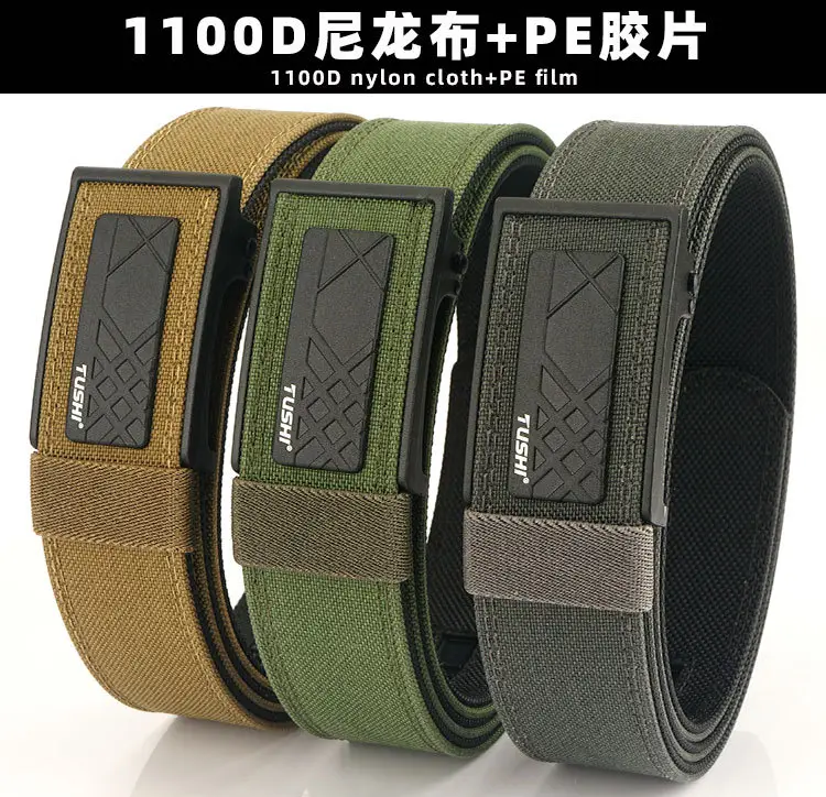 Men's Black Tactical Belt 3.8" Automatic Buckle — feature 2