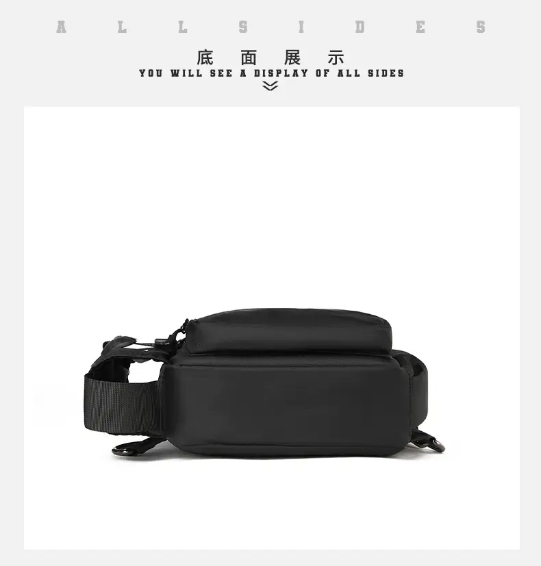 Men's Black Crossbody Shoulder Bag for Commute Business Casual Messenger — feature 14