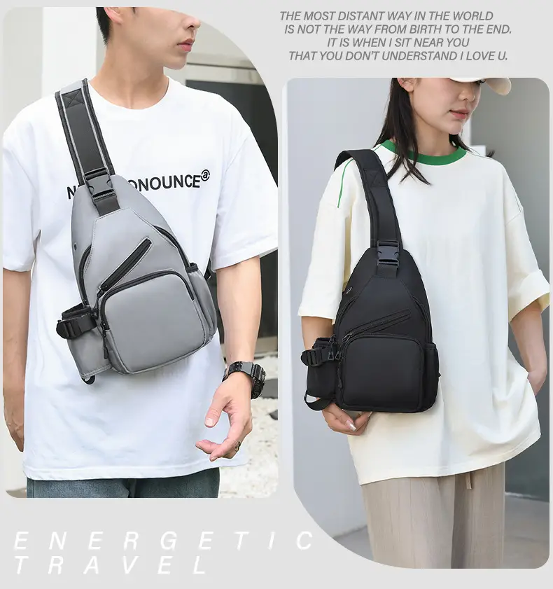 Men's Black Crossbody Shoulder Bag for Commute Business Casual Messenger — feature 18