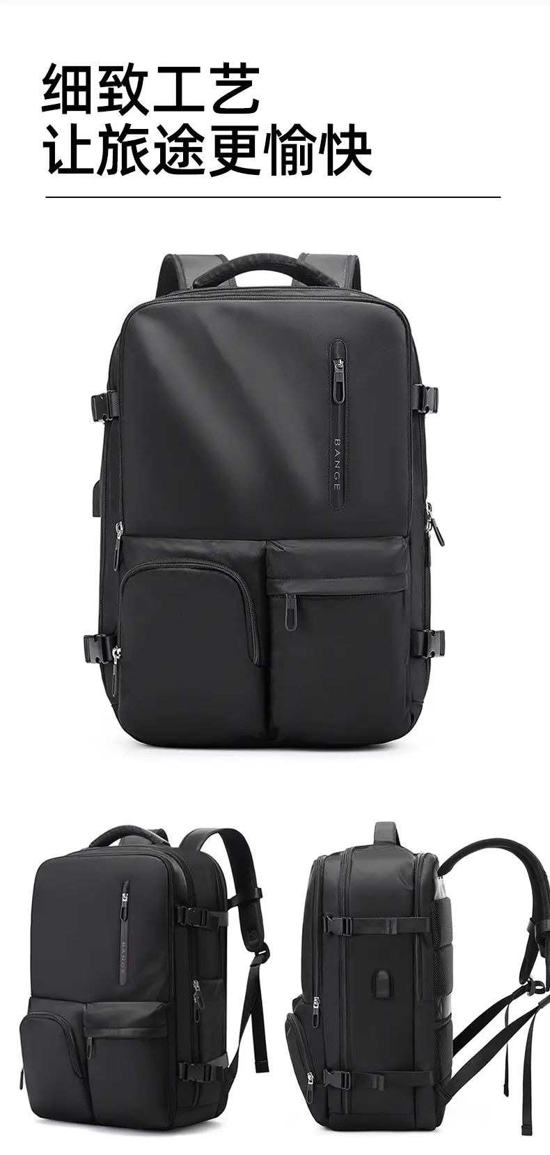 Green Large Capacity Korean Style Computer Backpack for Men Women — feature 13