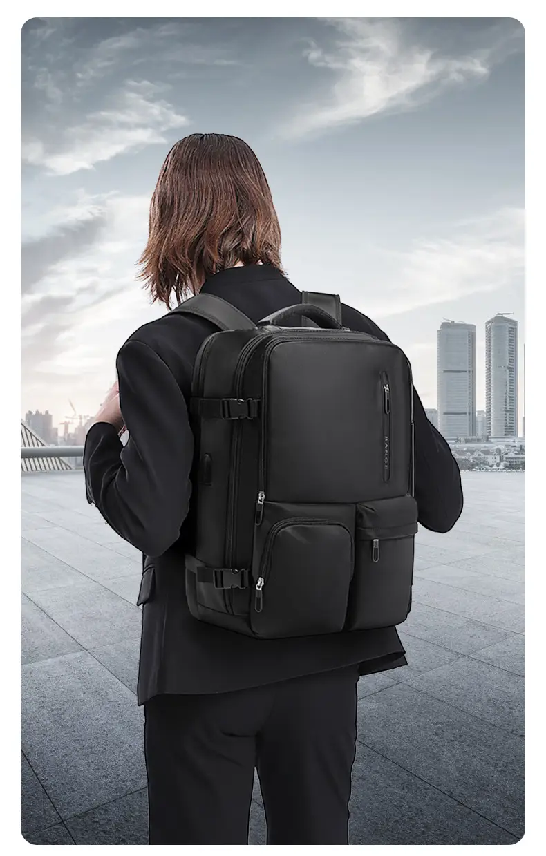 Green Large Capacity Korean Style Computer Backpack for Men Women — feature 4