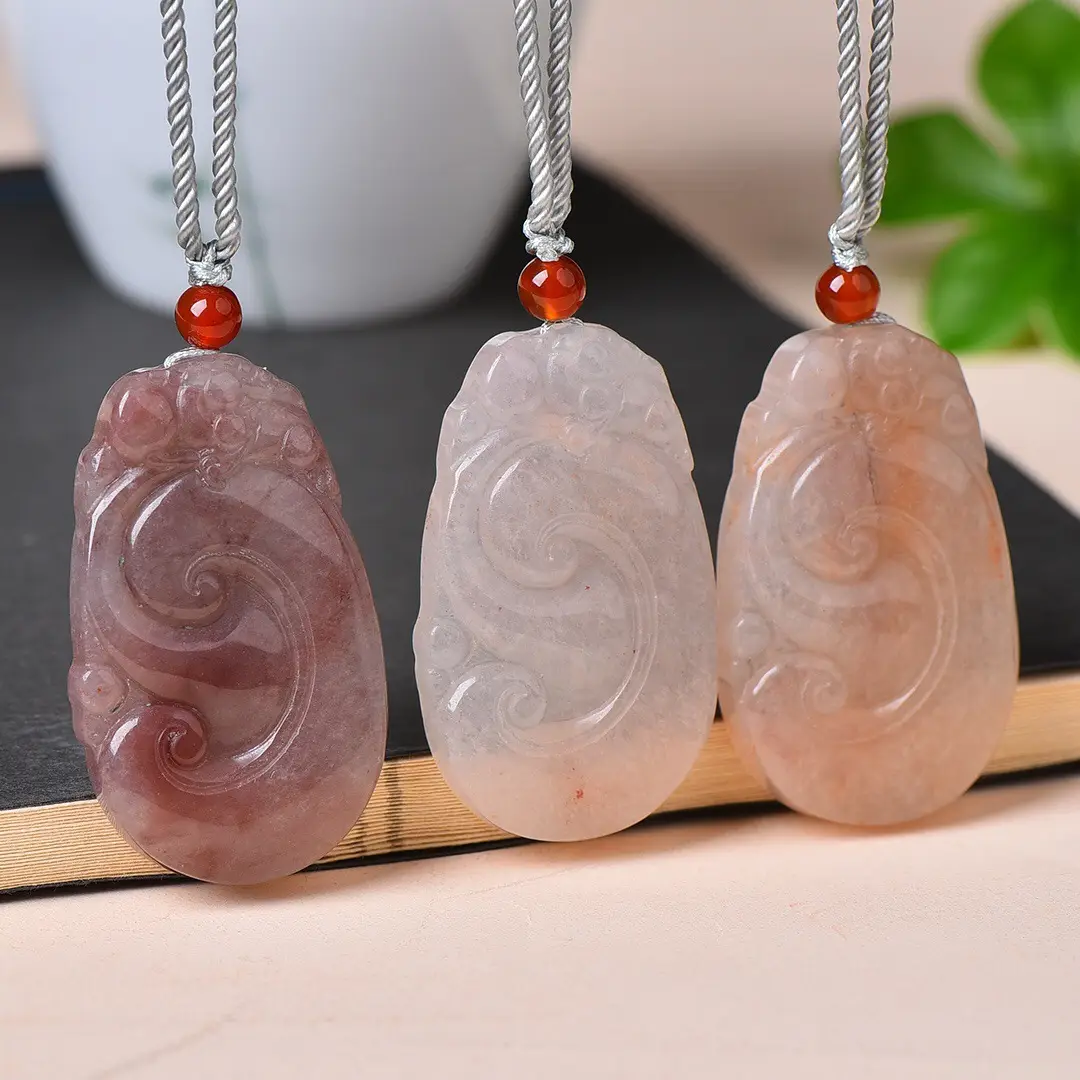 Exquisite Gold & Jade Good Luck Necklace Set - Image 4