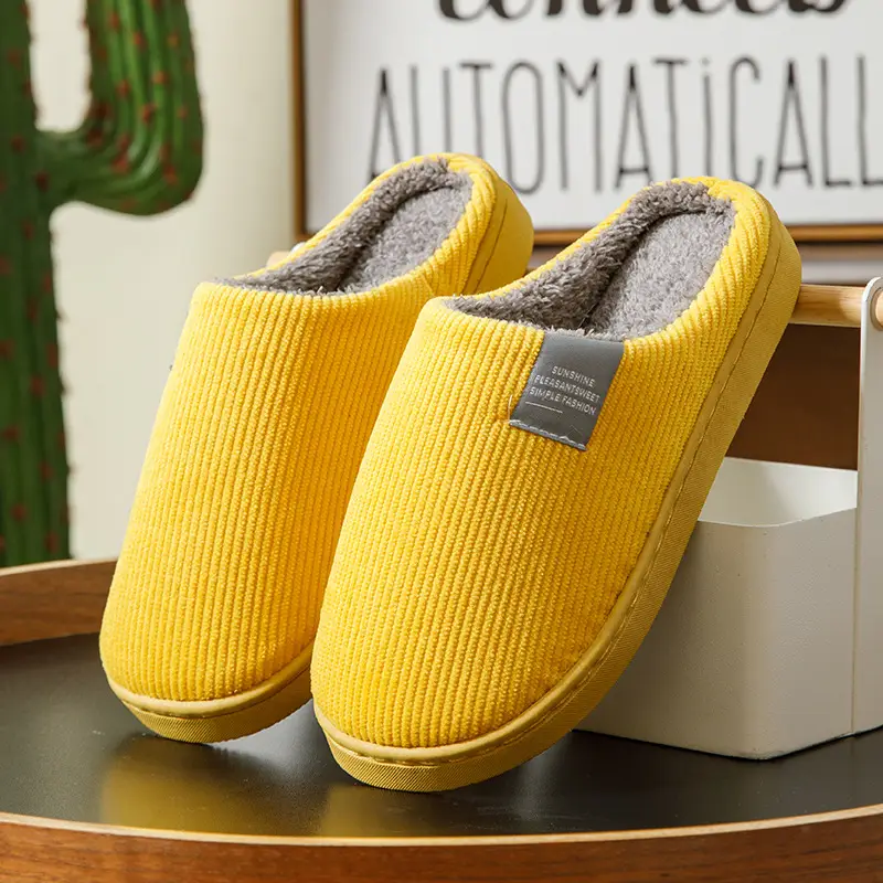 Factory Wholesale Woolen Slippers for Men Women Fleece Lined - Image 6