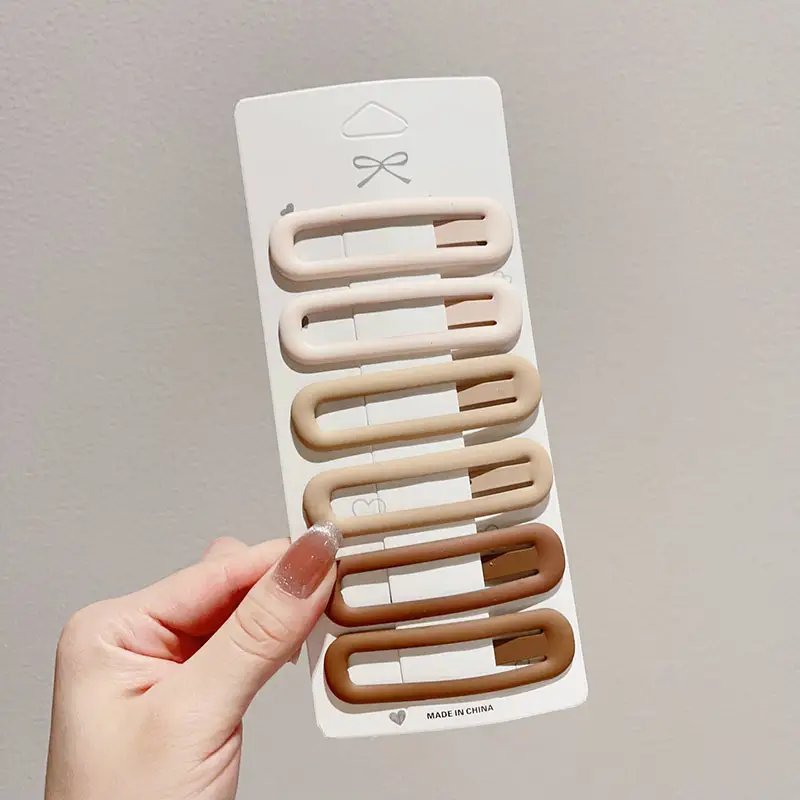 Large Autumn Winter Milk Brown Fringed Hair Clips Set — feature 31