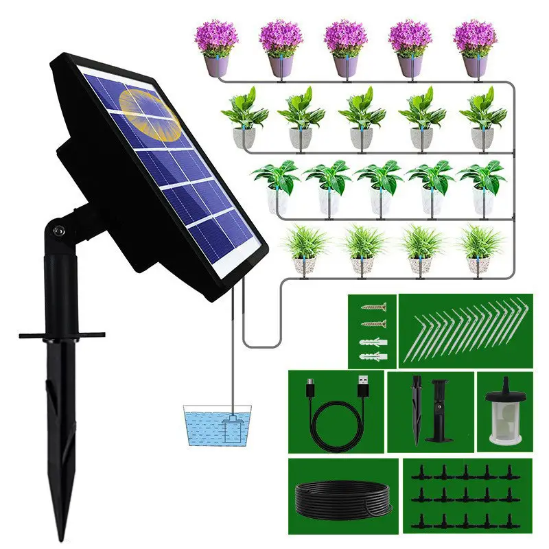 Solar Automatic Gardening Irrigation System 50ml Black - Image 3