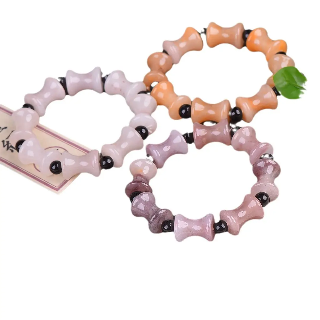 Gold Jade Bamboo Bracelet for Women - Image 5
