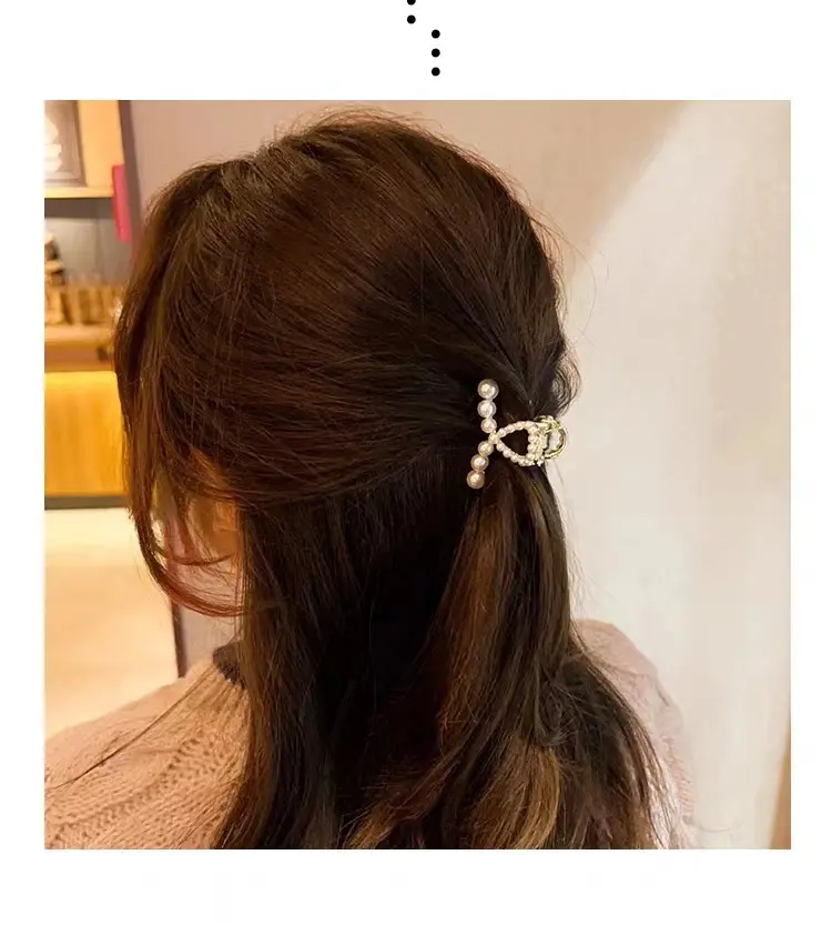 Pearl Hair Clip Small Female Hairpin 4.2x2.6cm — feature 11