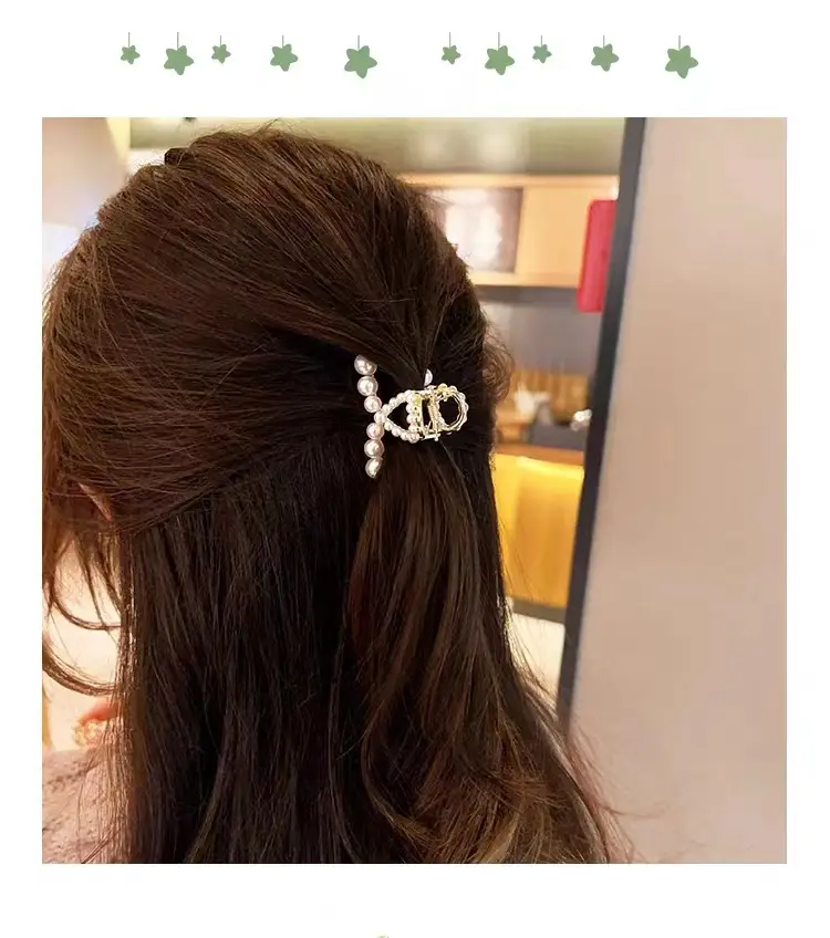 Pearl Hair Clip Small Female Hairpin 4.2x2.6cm — feature 7