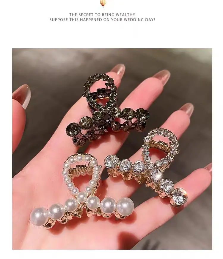 Pearl Hair Clip Small Female Hairpin 4.2x2.6cm — feature 8