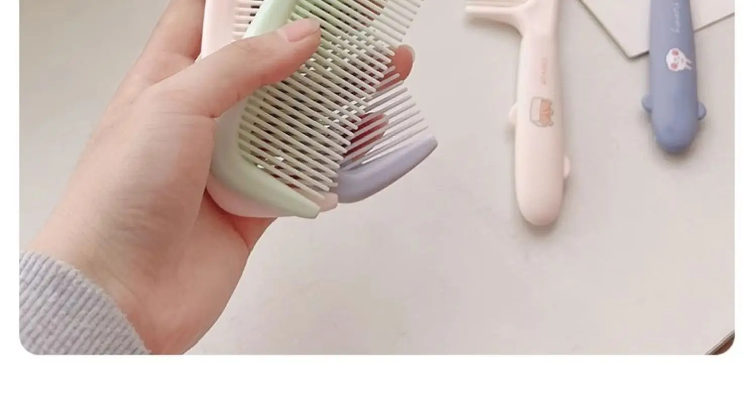 Women's White Hair Comb 4.6cm Long Straight Hair Tool — feature 12