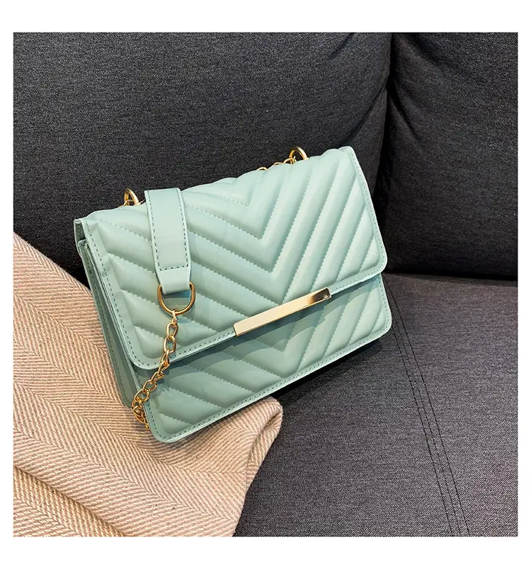 2023 Women's Mint Quilted Shoulder Messenger Bag - Image 5