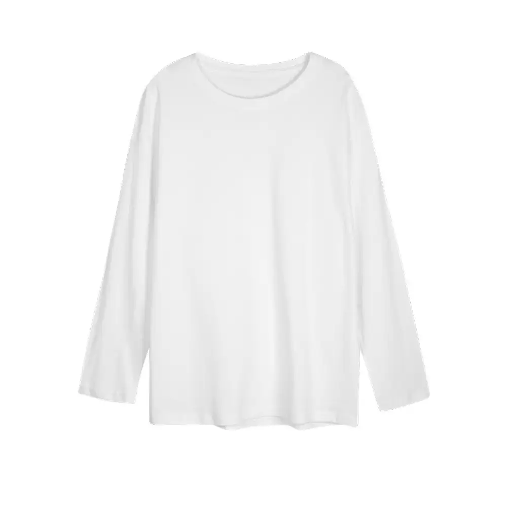 Round Neck Versatile T-Shirt for Women 2026 Autumn New Long-Sleeve Student Loose-Fitting Base Layer Top Casual Trendy