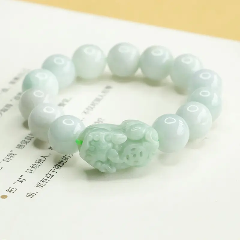 Natural Jade Pixiu Bracelet Old Mine Grade - Image 5
