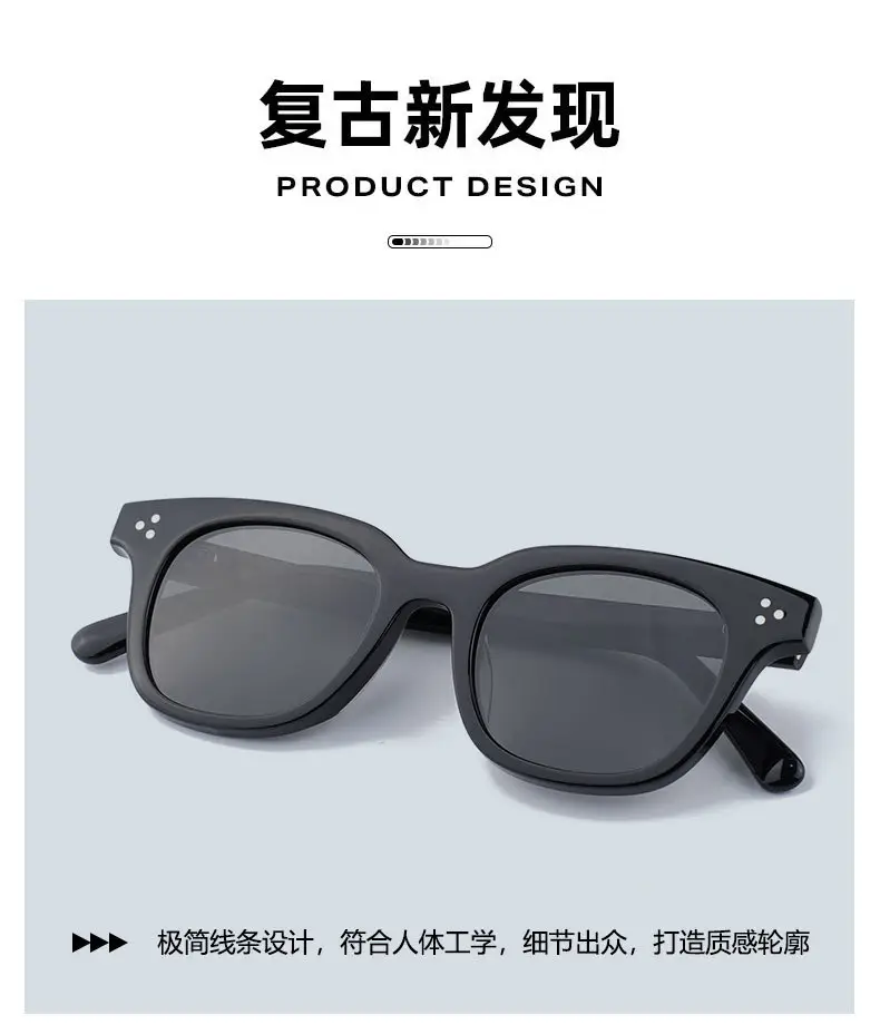 Black Acetate Sunglasses for Women High Density Premium β feature 5