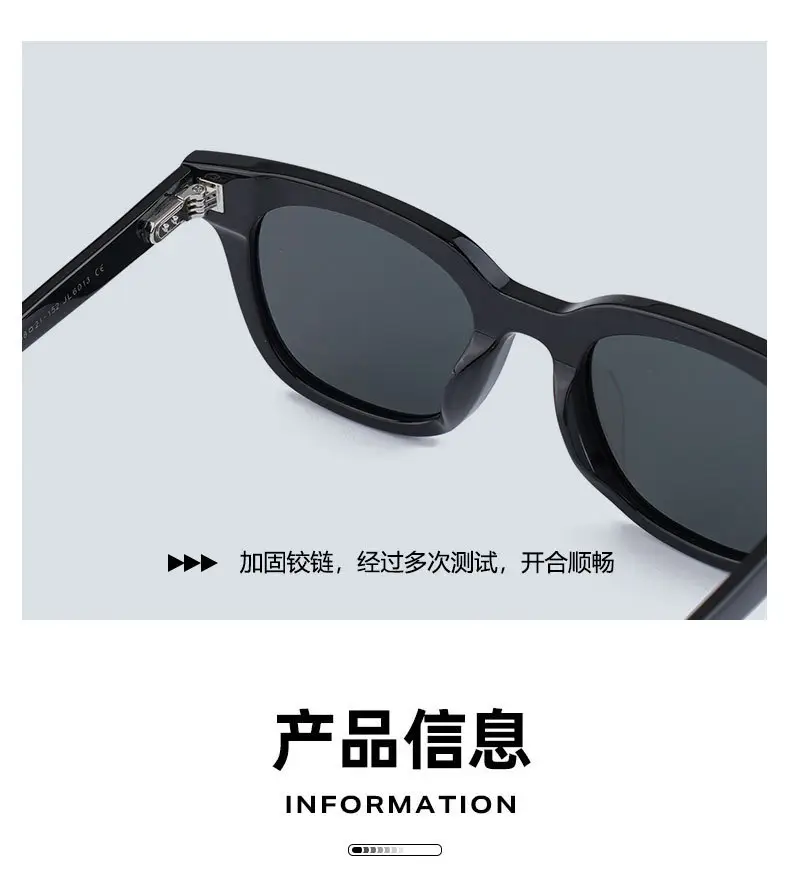 Black Acetate Sunglasses for Women High Density Premium β feature 6