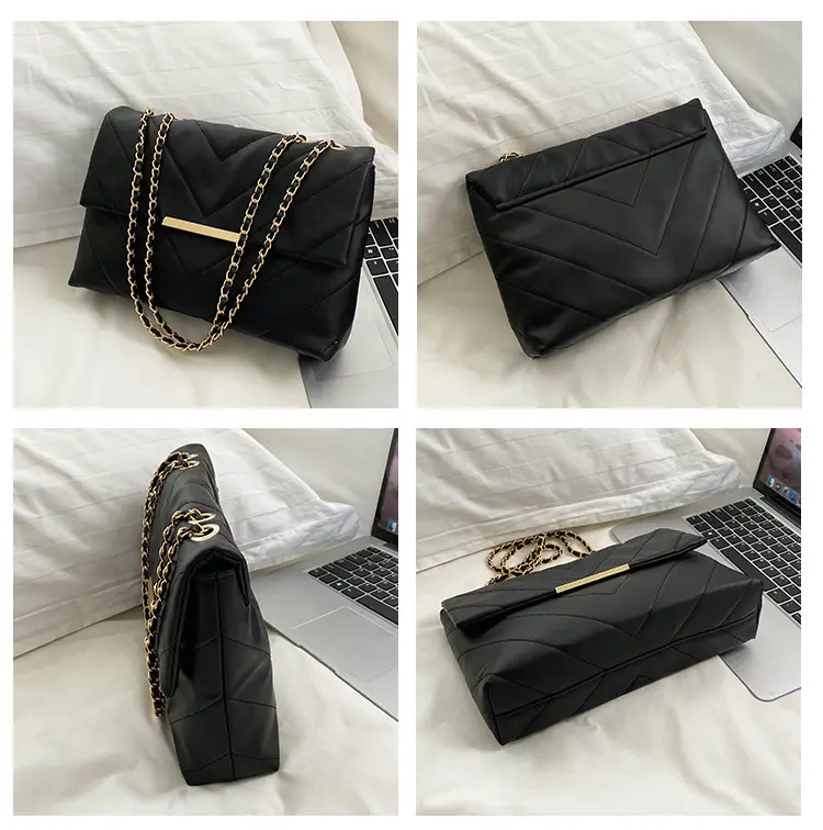 Women's Black Chain Shoulder Bag 2023 — feature 11