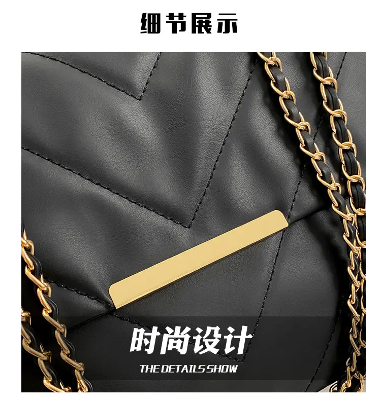 Women's Black Chain Shoulder Bag 2023 — feature 2