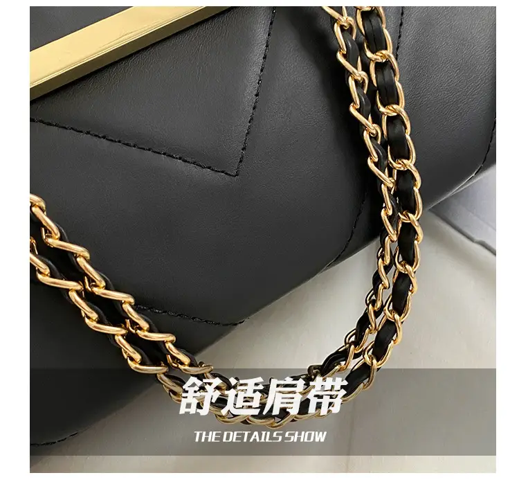 Women's Black Chain Shoulder Bag 2023 — feature 7