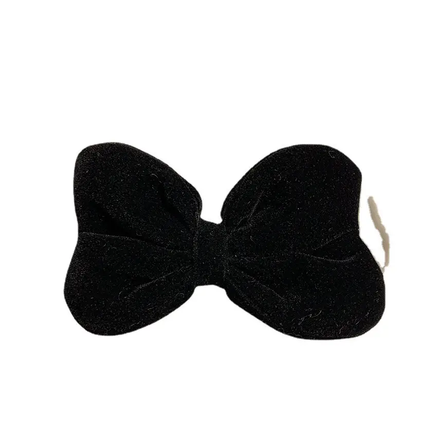 Black Velvet Bow Hairpin for Girls