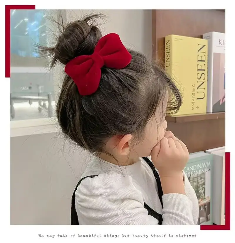 Black Velvet Bow Hairpin for Girls — feature 19