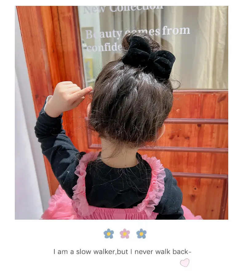 Black Velvet Bow Hairpin for Girls — feature 23
