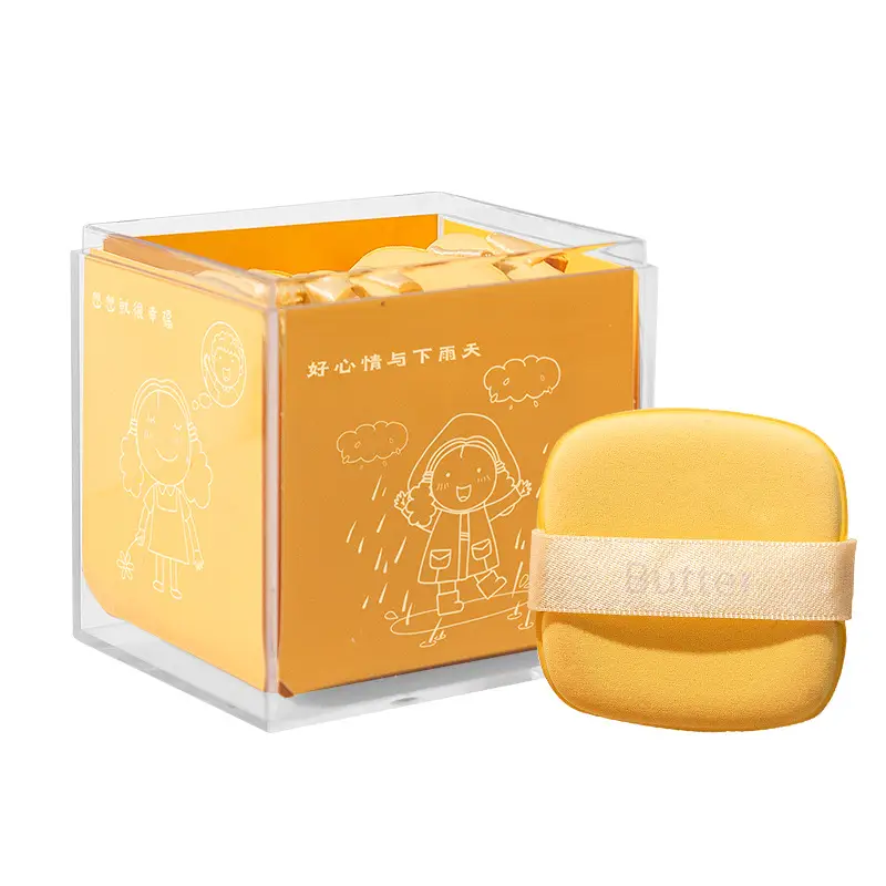 Butter Puff Set Box with Air Cushion & Makeup Sponge - Image 10