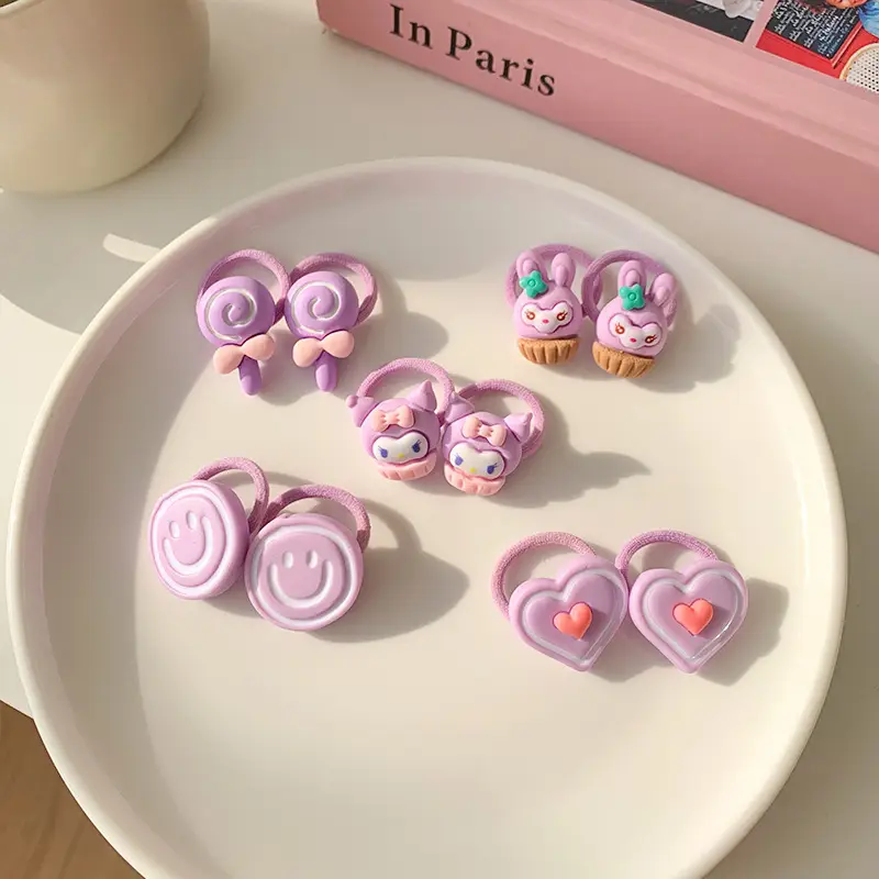 Pink Cartoon Baby Hair Bands Set of 2 - Image 3