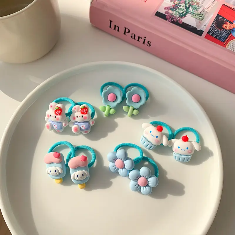 Pink Cartoon Baby Hair Bands Set of 2 - Image 6
