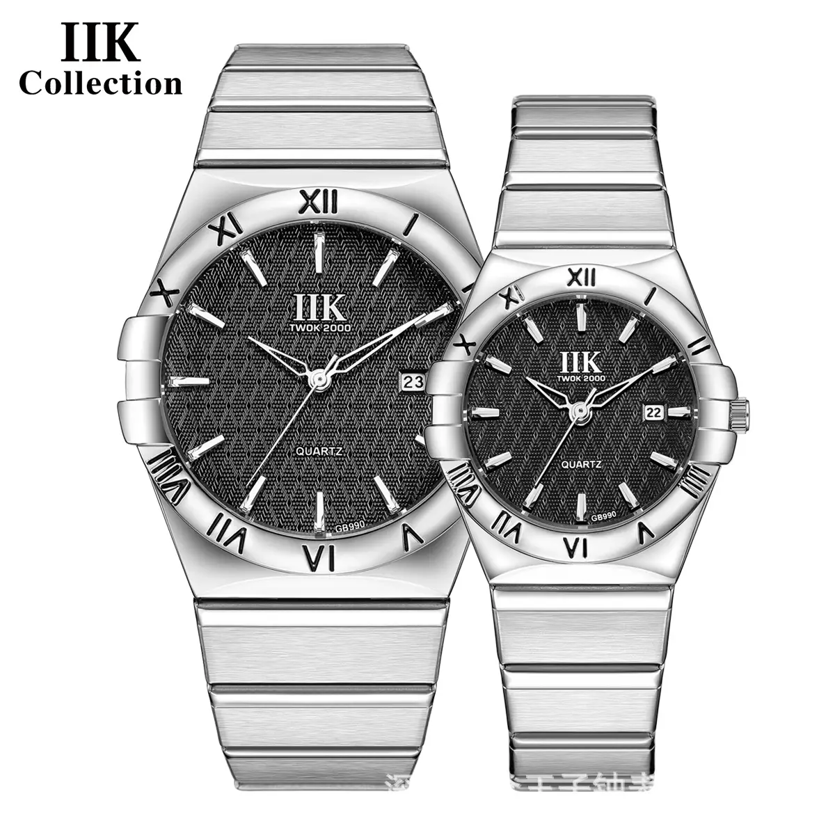 IIK Light Blue Quartz Steel Strap Watch for Men Women - Image 9