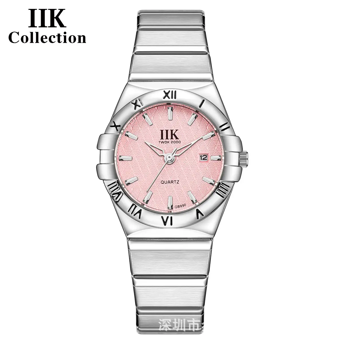IIK Light Blue Quartz Steel Strap Watch for Men Women - Image 2