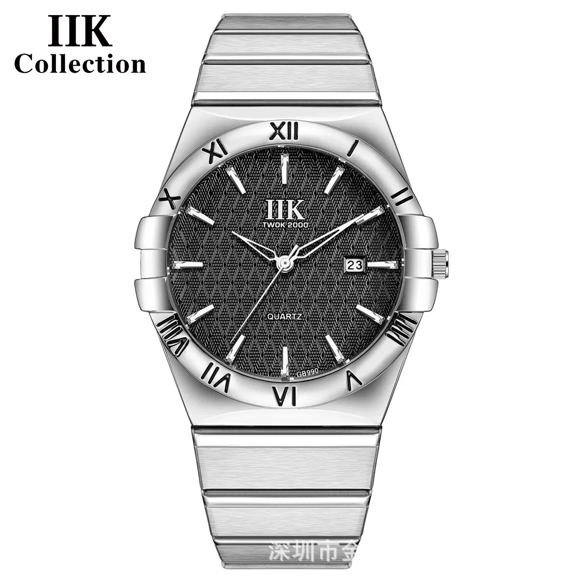 IIK Light Blue Quartz Steel Strap Watch for Men Women - Image 3