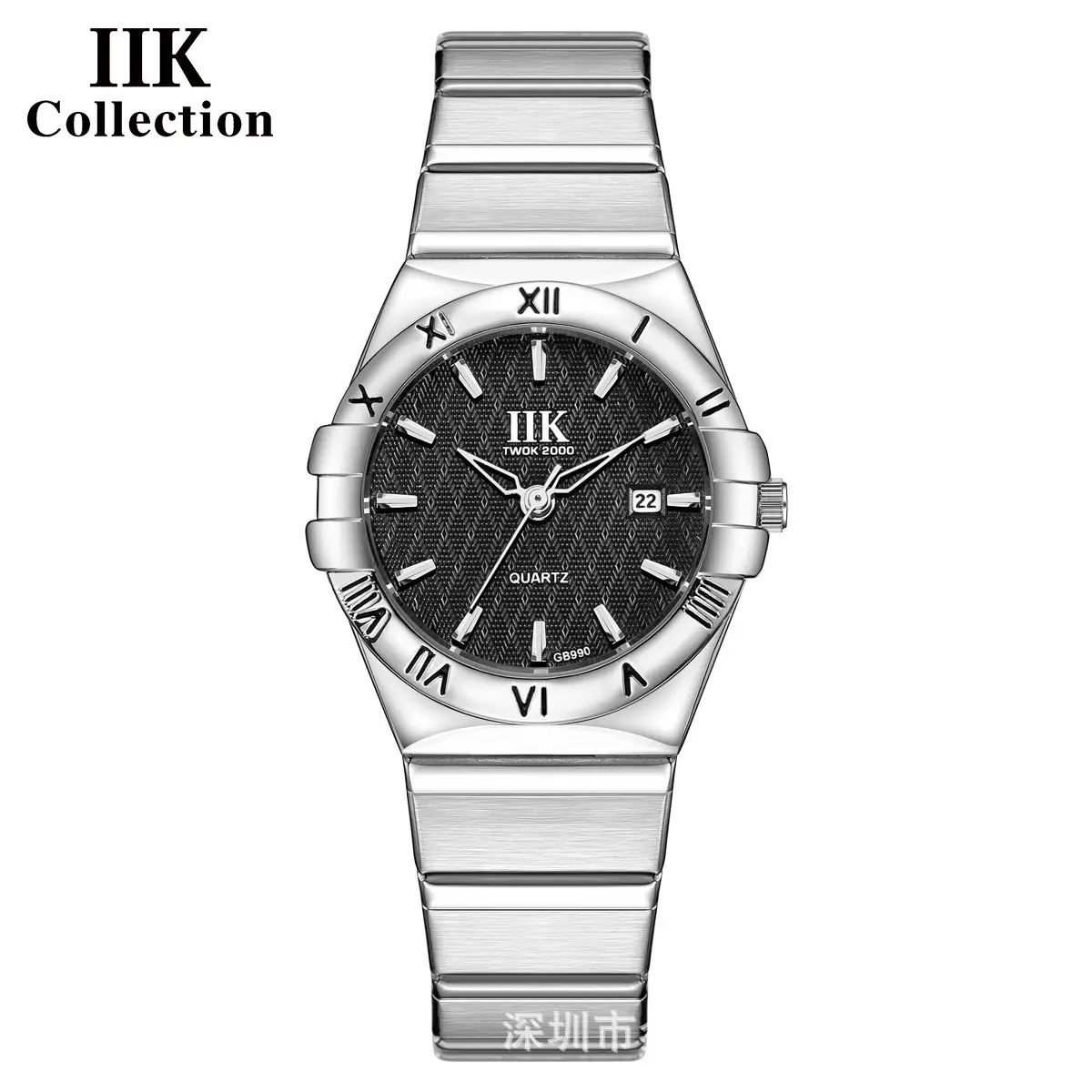 IIK Light Blue Quartz Steel Strap Watch for Men Women - Image 4