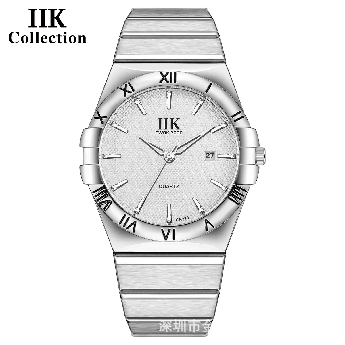 IIK Light Blue Quartz Steel Strap Watch for Men Women - Image 7