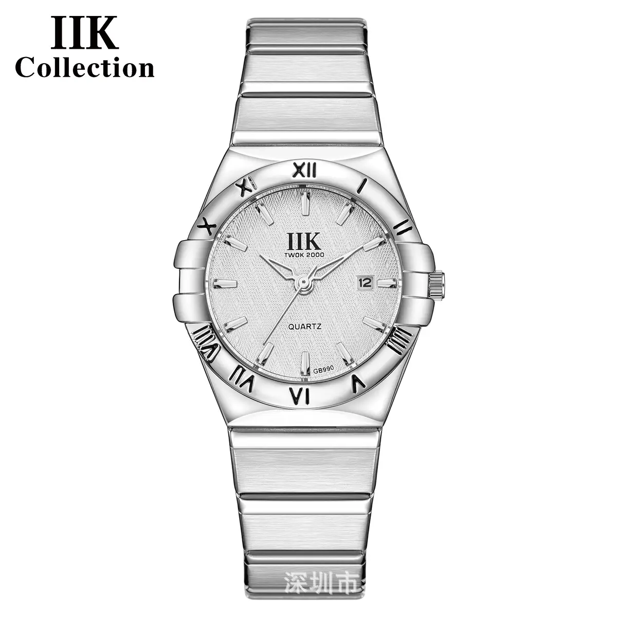 IIK Light Blue Quartz Steel Strap Watch for Men Women - Image 8