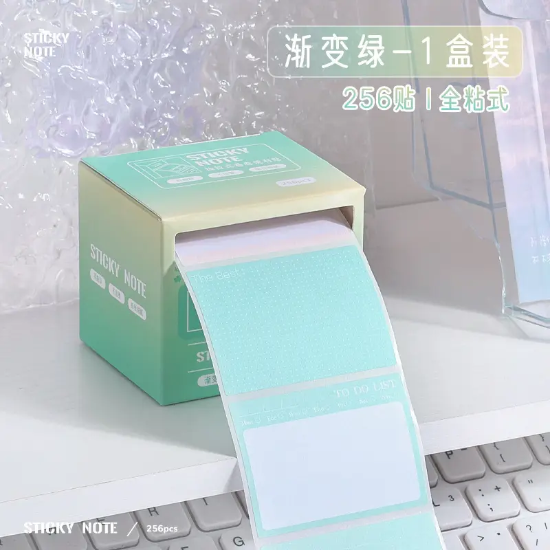 Pull-out roll sticky note-gradient Green