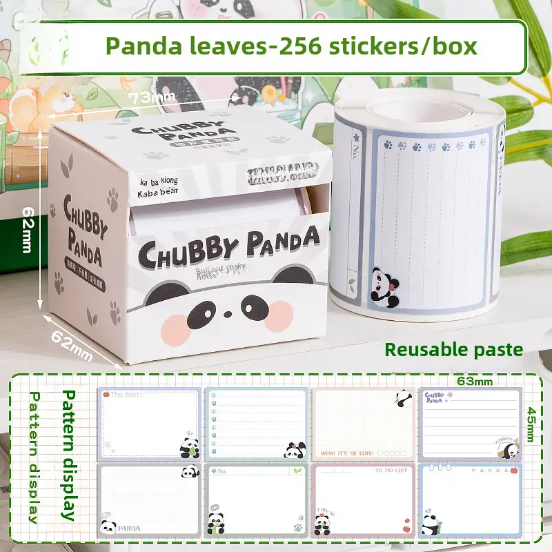 Kaba Bear Pull-Out Sticky Notes with High Appearance and Wrong Question Sticky Notes for Students with Fully Sticky Index Label Stickers