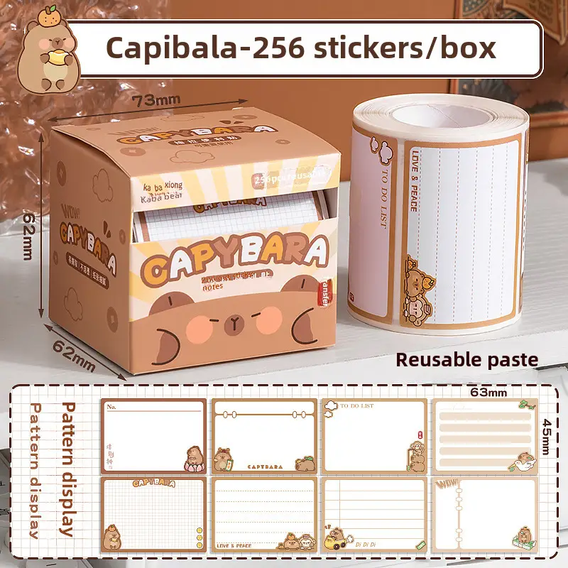 Kaba Bear Pull-Out Sticky Notes with High Appearance and Wrong Question Sticky Notes for Students with Fully Sticky Index Label Stickers