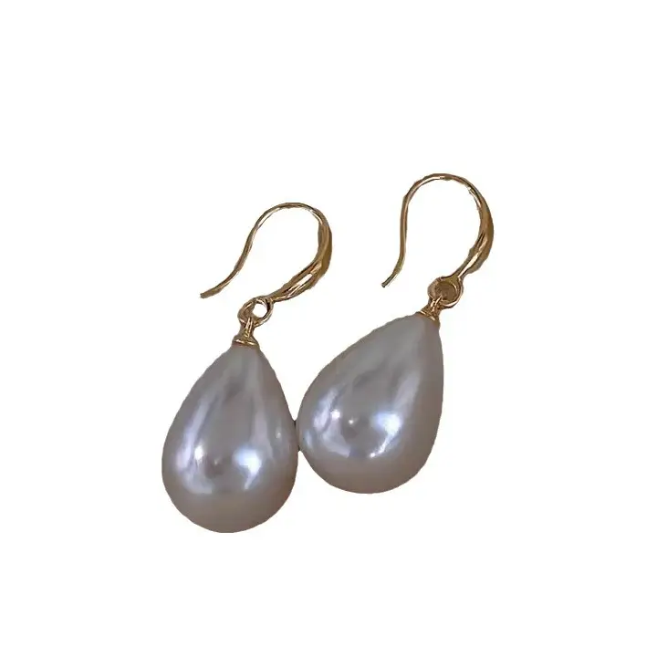 S925 Silver Pearl Water Drop Ear Hook Earrings - Image 6