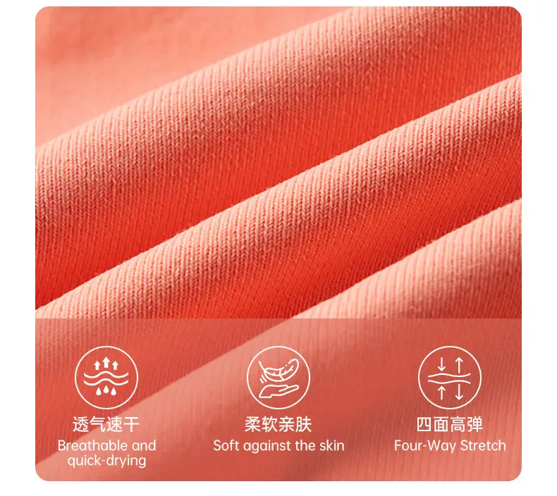 Peach Tight-Fitting Yoga Pants with High Waist Design — feature 16