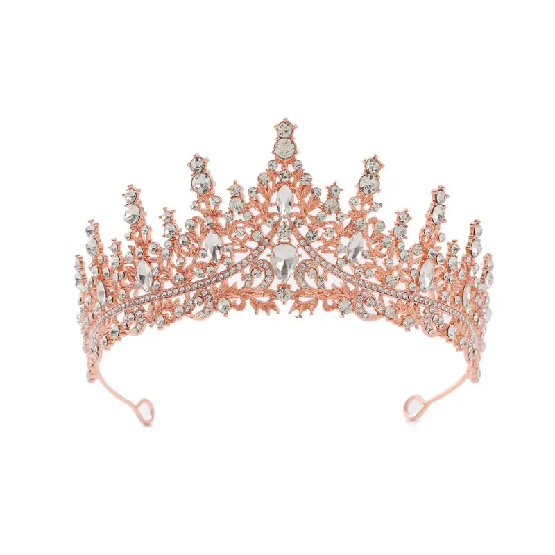 Luxury Rhinestone Bridal Crown & Necklace Set