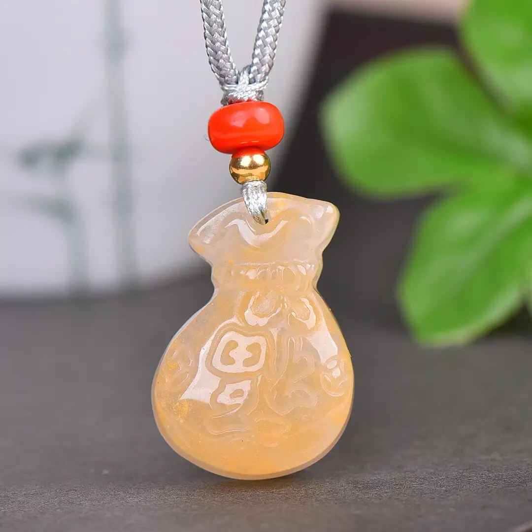 Jade Lucky Bag Necklace Set of 3 Colors - Image 2