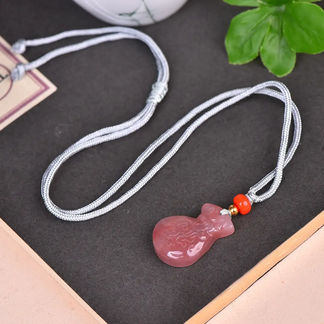 Jade Lucky Bag Necklace Set of 3 Colors - Image 3