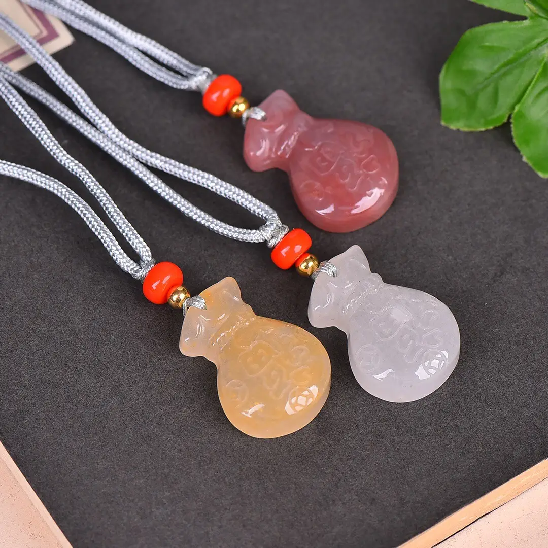 Jade Lucky Bag Necklace Set of 3 Colors — feature 6