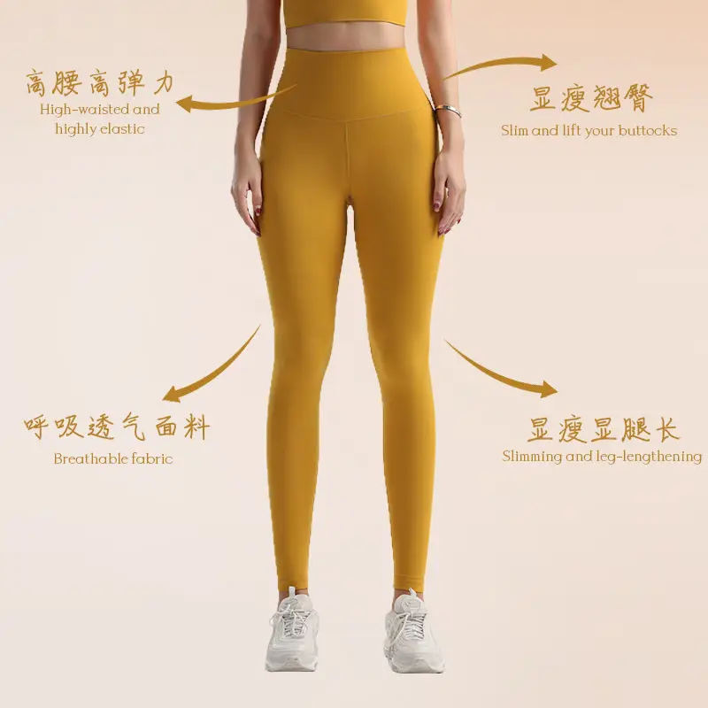 Black High Waist Yoga Pants for Women European American Fit