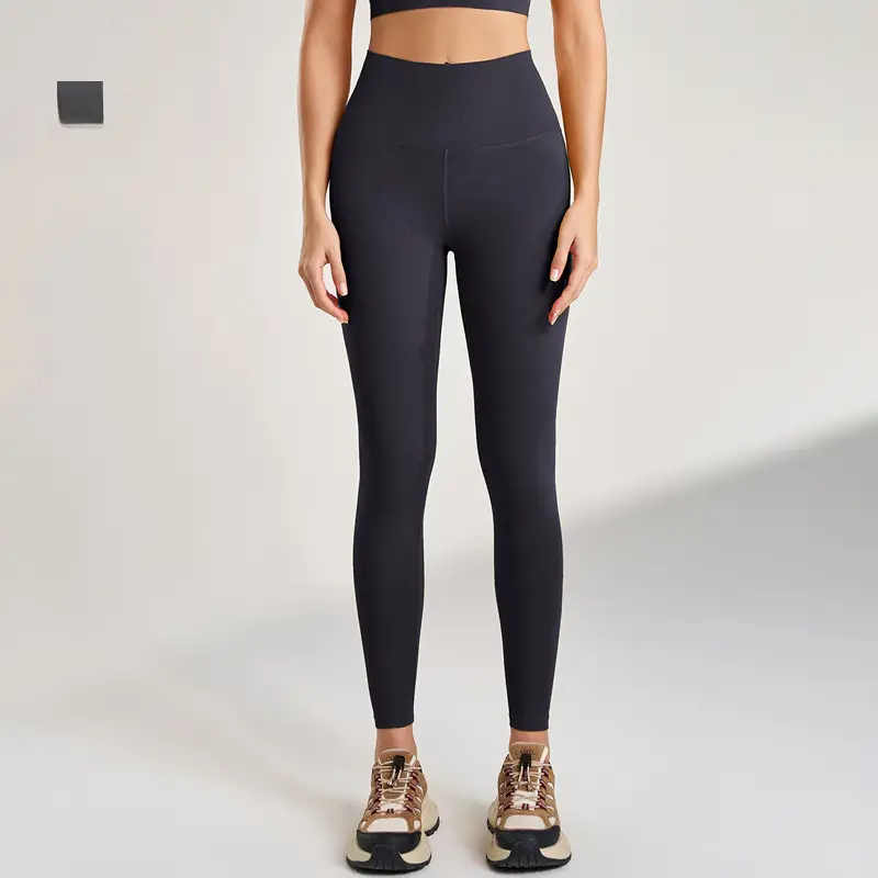 Black High Waist Yoga Pants for Women European American Fit