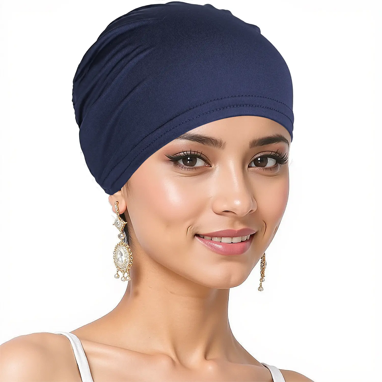 Blue Muslim Women's Base Headscarf Hat — feature 10