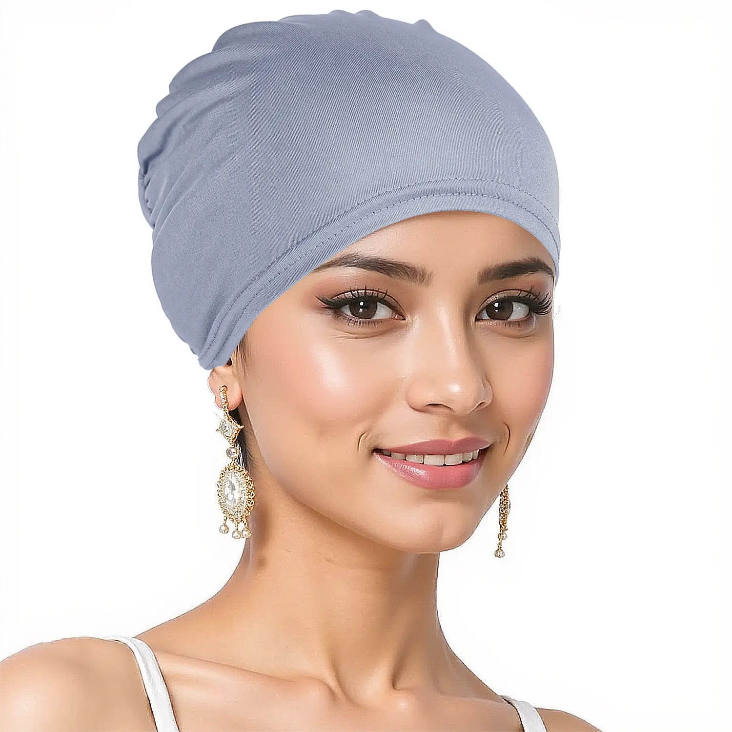 Blue Muslim Women's Base Headscarf Hat — feature 14