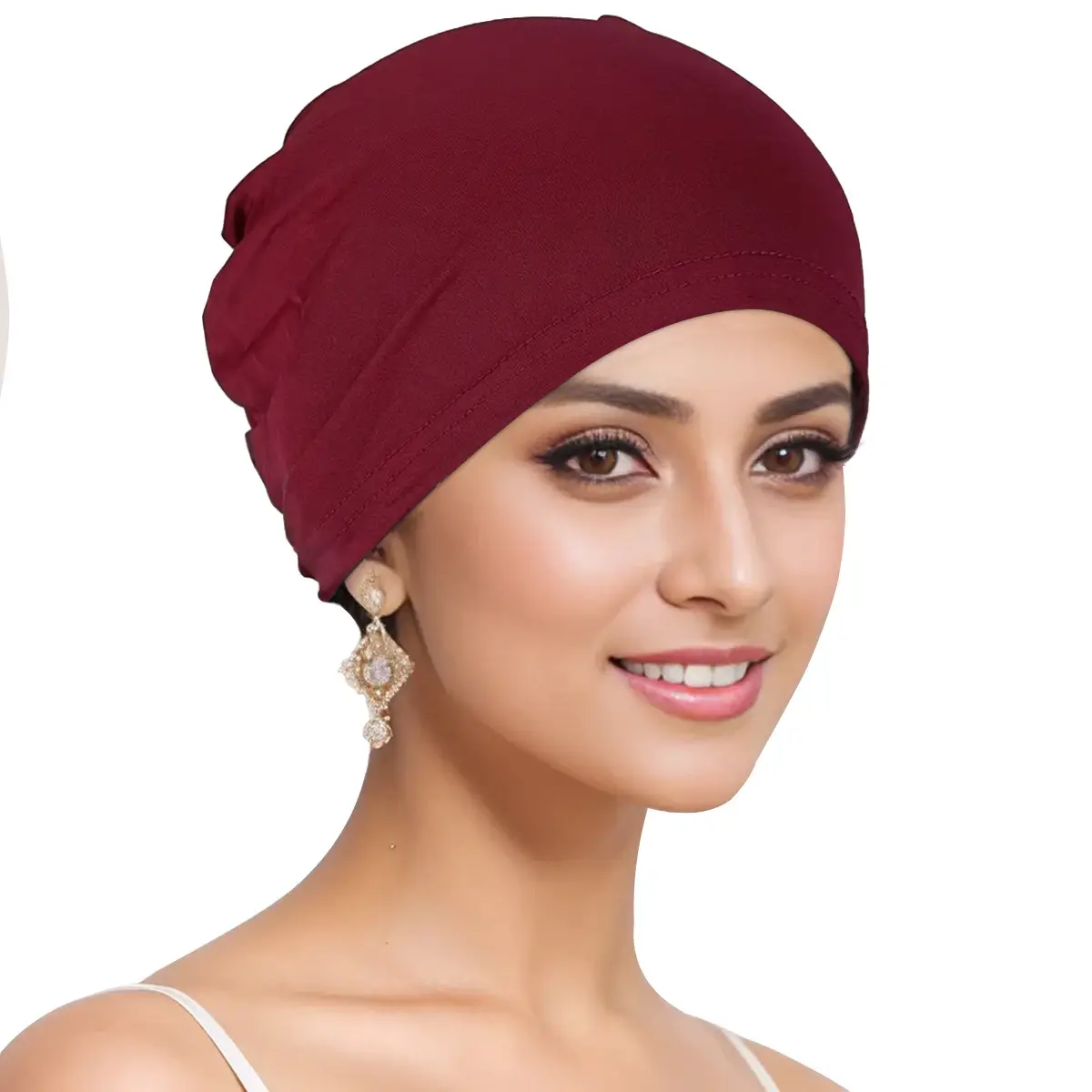 Blue Muslim Women's Base Headscarf Hat - Image 3